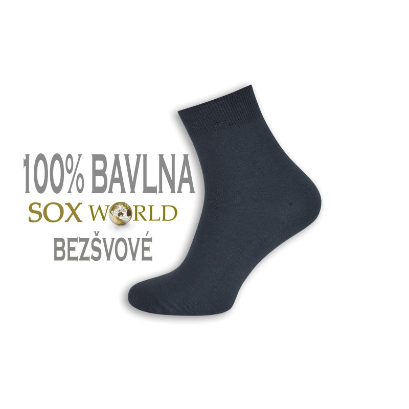 100% bavlnené šedé ponožky. Vyšší kotník.