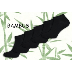 Bambusové čierne pánske ponožky - 5 párov