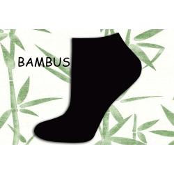 Dámske bambusové kotníkové ponožky čierne