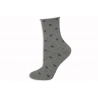 Sivé srdiečkové ponožky bez gumy