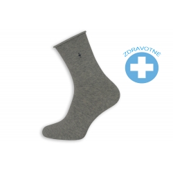 Sivé zdravotné ponožky bez gumy.