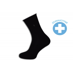 Čierne zdravotné ponožky bez gumy.