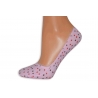 Ružové balerínkové ponožky so vzorom a krajkou