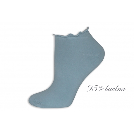 Obvod 38 cm. 95% bavlnené modré krátke ponožky