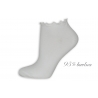 Obvod 38 cm. 95% bavlnené biele krátke ponožky