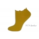 Obvod 38 cm. 95% bavlnené horčicové krátke ponožky