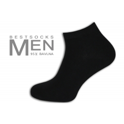 95% Bavlnené čierne pánske ponožky