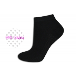95% bavlna. Čierne dámske krátke ponožky