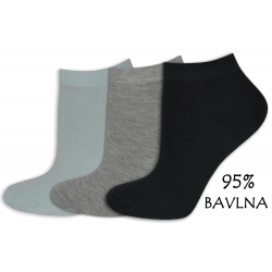 Bavlnené krátke ponožky. Sivá, šedá, čierna.