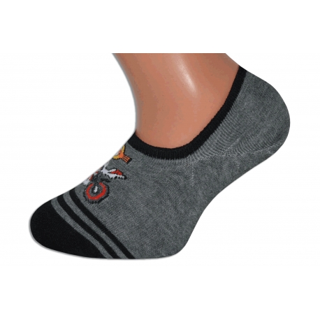 Sivo čierne nízke detské ponožky.