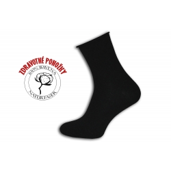 100% bavlnené čierne zdravotné ponožky