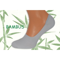 Pánske bambusové,biele,letné neviditeľné ponožky so silikónom