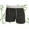 Čierne vzorované bambusové boxerky