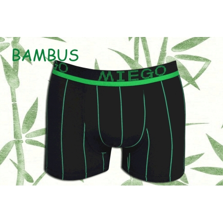 Perfektné bambusové boxerky s prúžkami - čierno-zelené
