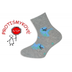 Protišmykové detské ponožky s dinosourami.