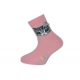 Bledo ružové detské ponožky s mačičkou.