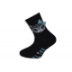 Čierne detské ponožky s mačičkou.
