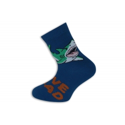 Modré chlapčenské ponožky so žralokom.