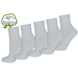 Dámske vysoké biele ponožky. 5-párov