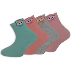 Jednofarebné detské ponožky. 4 páry.