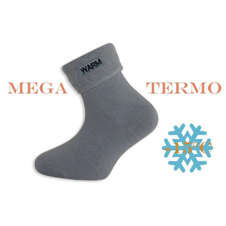 Modré mega termo detské ponožky.