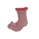 Ružové ponožkové papuče so zajacom