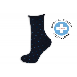 Obvod 44 cm. Zdravotné modré teplé ponožky.