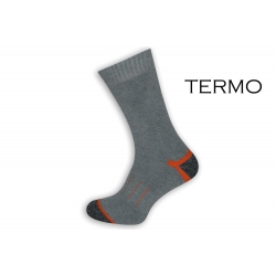 Sivé termo športové ponožky. Orange.