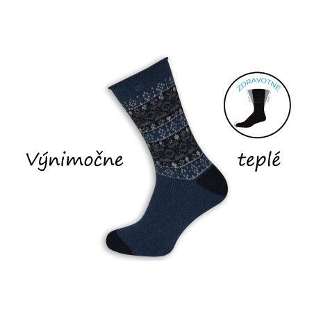 ALPAKA. teplé ponožky s nórskym vzorom.