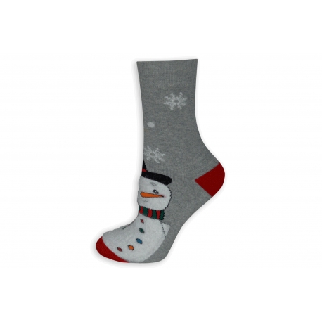 Sivé dámske vianočné ponožky