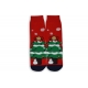 Červené dámske vianočné ponožky