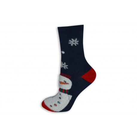 Modré dámske vianočné ponožky