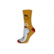 Žlté vianočné dámske ponožky