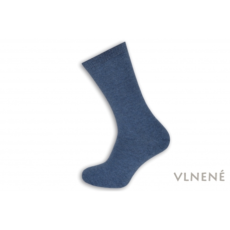 Vlnené oblekové teplé pánske ponožky. Modré
