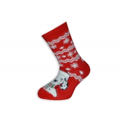 Červené teplé detské ponožky