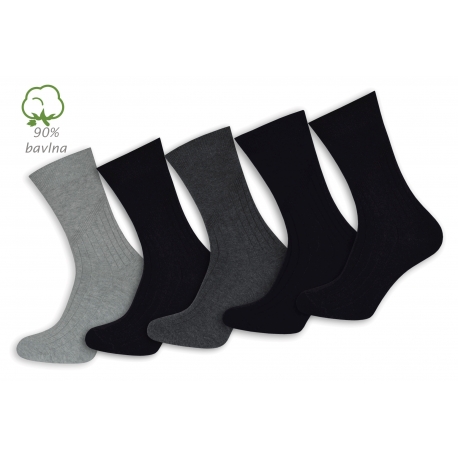 90%-né bavlnené pánske ponožky - 5 párov