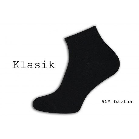 Klasické čierne krátke ponožky.