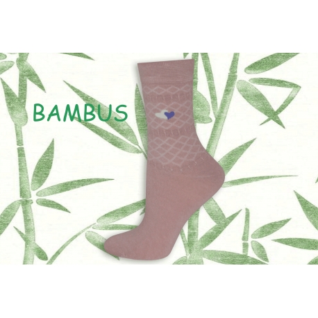 Staroružové bambusové ponožky so srdiečkami