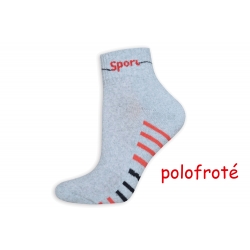 Sivé športové dámske ponožky.