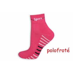 Ružové športové dámske ponožky.