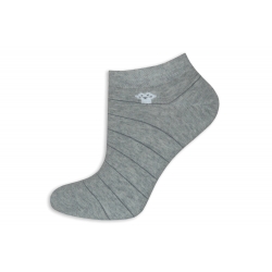 95% bavlnené sivé pásikavé ponožky.