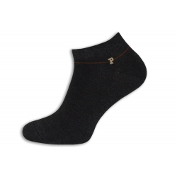 95% bavlnené krátke šedé ponožky