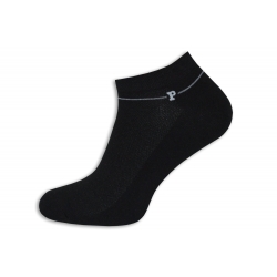 95% bavlnené krátke čierne ponožky
