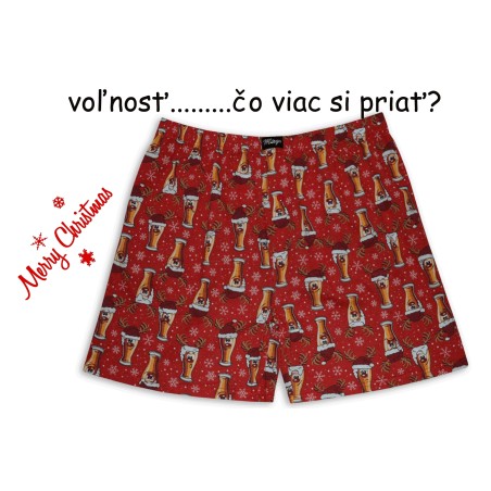 Voľné červené vianočné trenky.