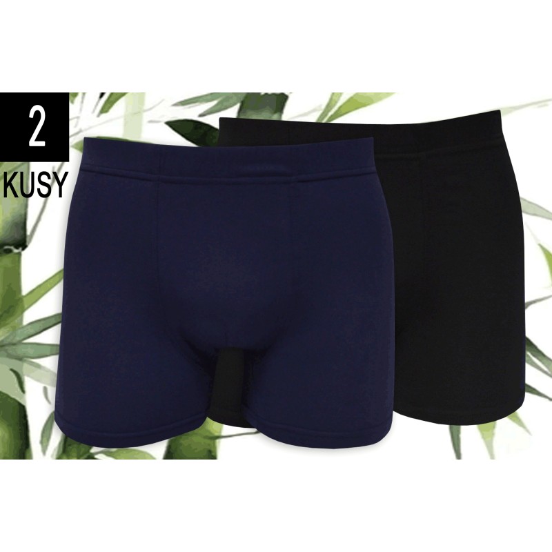 Čierne, modré bambusové pánske boxerky.