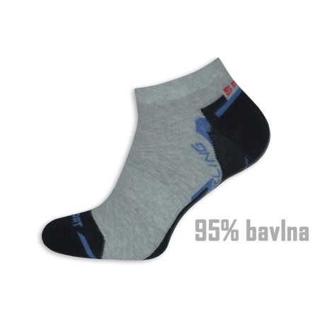95% bavlnené krátke športové ponožky.